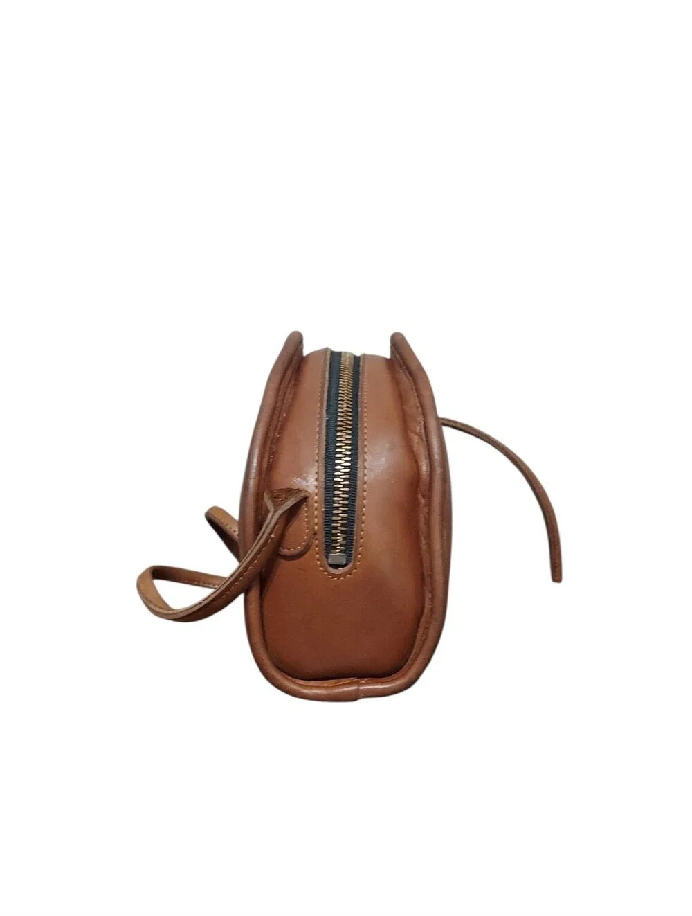 Coach Vintage Kimball Half Moon Zip Gloved Tanned Leather Crossbody 1990s  9911